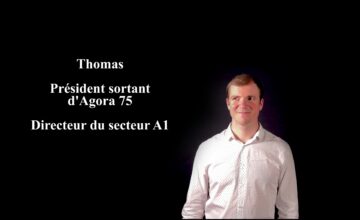 Thomas président sortant d'Agora 75, directeur du secteur A1