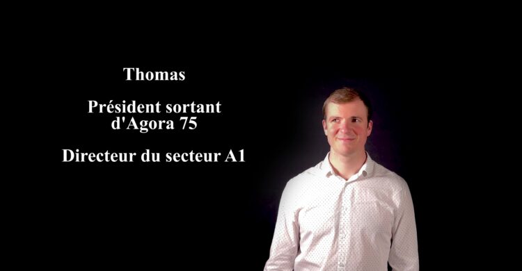 Thomas président sortant d'Agora 75, directeur du secteur A1